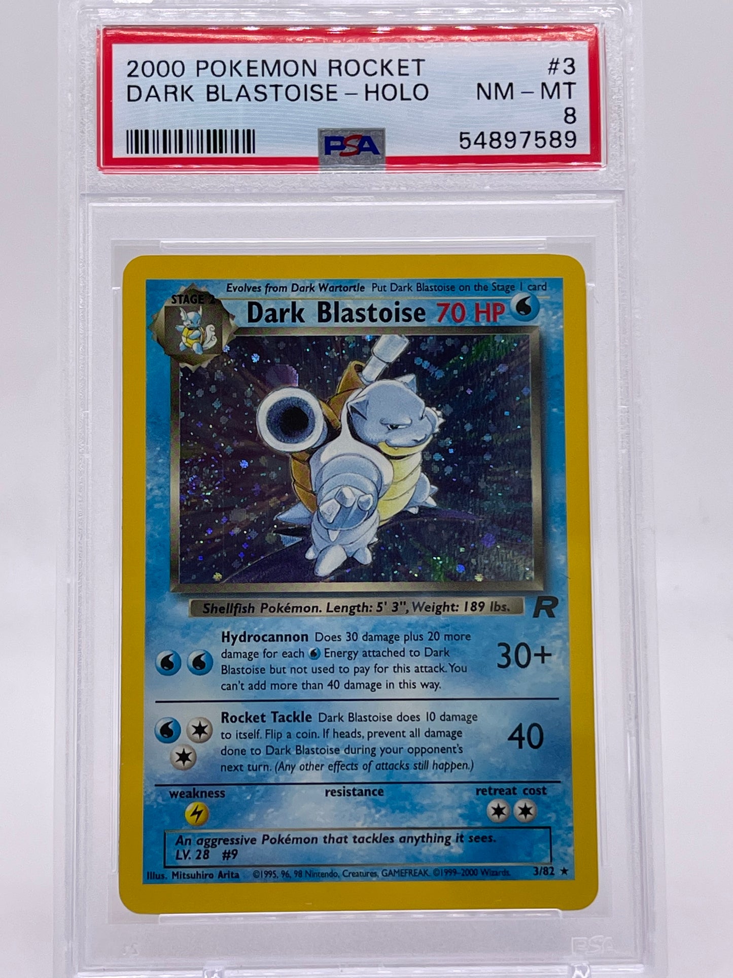 Pokemon TCG: Rocket Dark Blastoise PSA 8