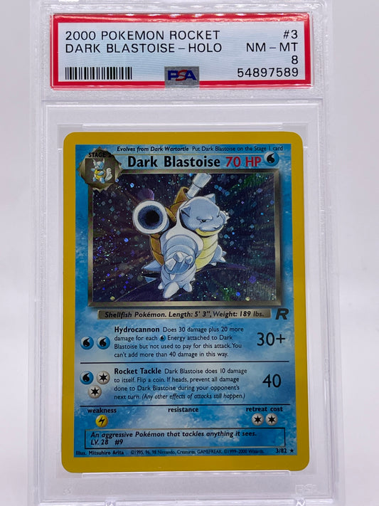 Pokemon TCG: Rocket Dark Blastoise PSA 8