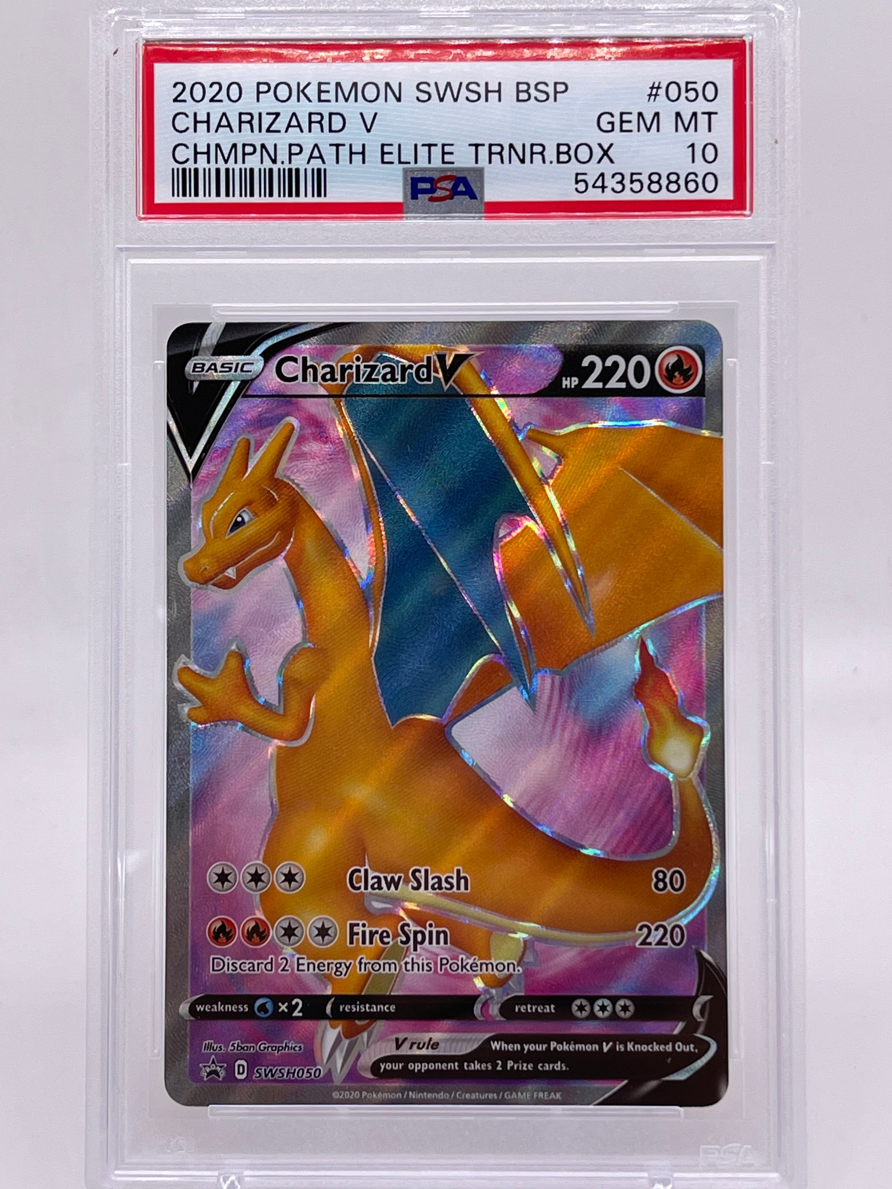 pokemon charizard v card Pokemon TCG: Champion Path #050 Charizard V PSA 10 – T'z Toys & Games