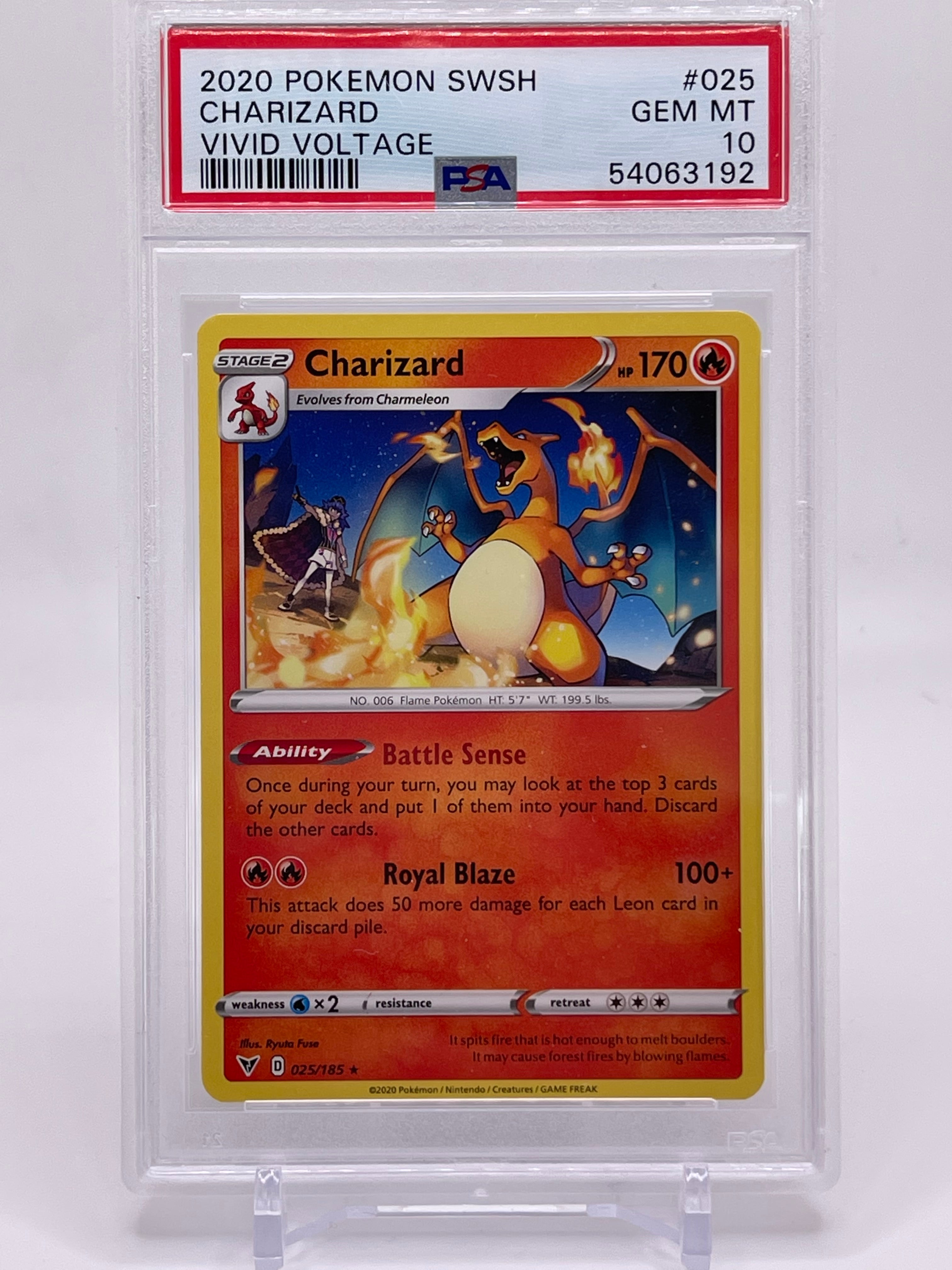 Pokemon TCG: Vivid Voltage #025 Charizard PSA 10 T'z Toys & Games Pokemon TCG: Vivid Voltage #025 Charizard PSA 10 T'z Toys & Games