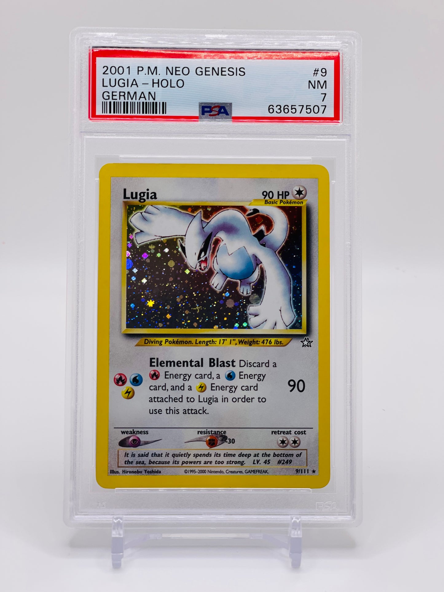 Pokemon TCG: Lugia Neo Genesis (Label Misprint) PSA 7