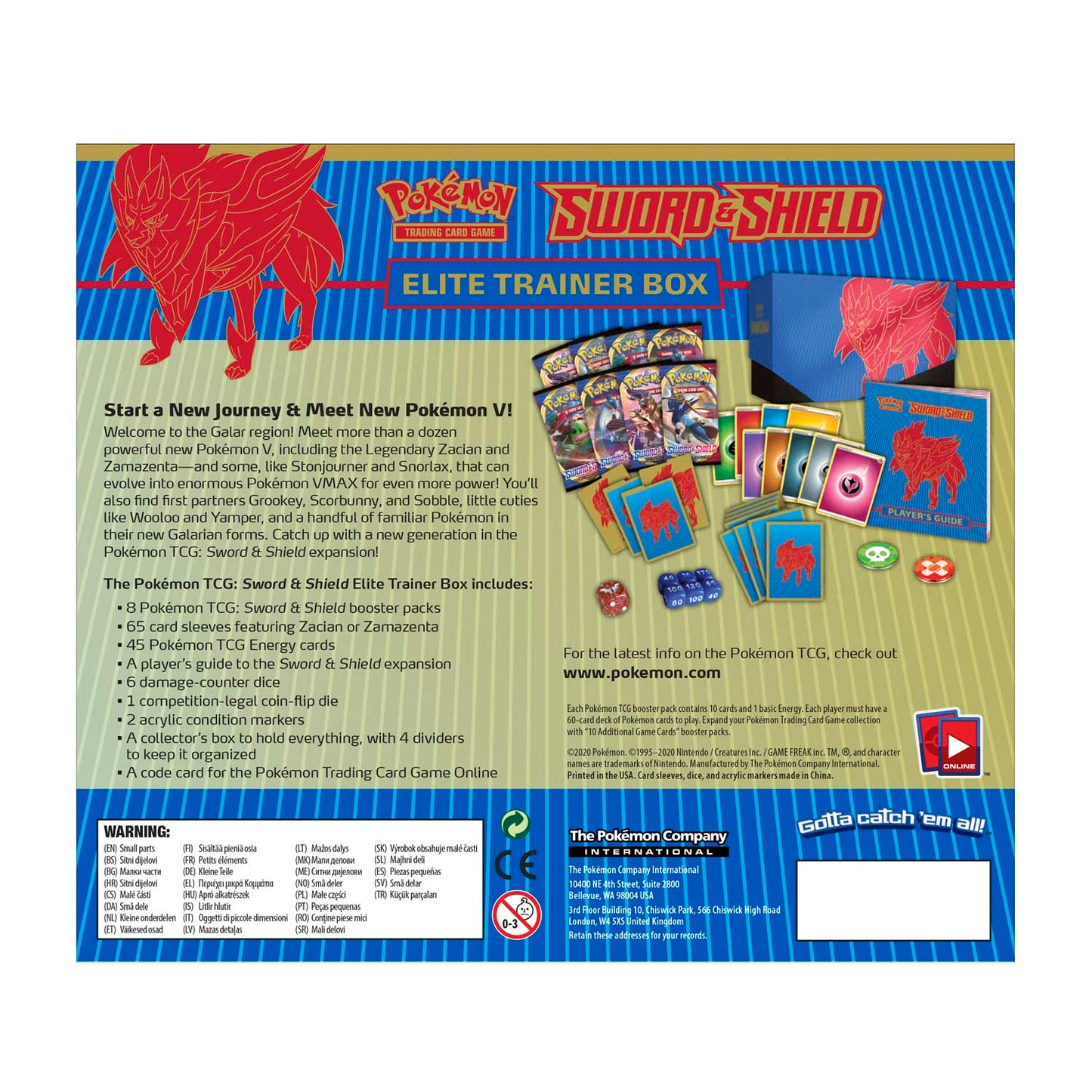 Pokémon TCG: Sword & Shield Elite Trainer Box (Zamazenta)