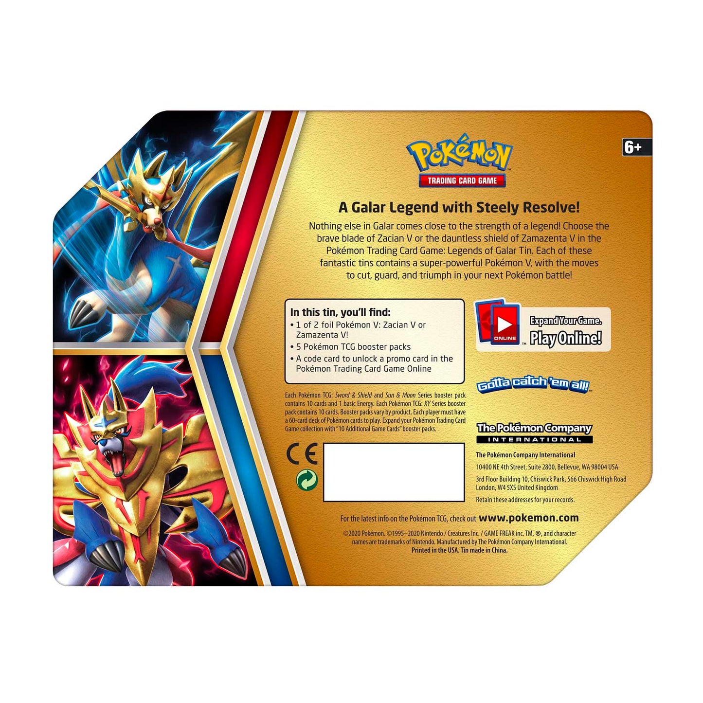 Pokémon TCG: Legends of Galar Tin (Zacian V)