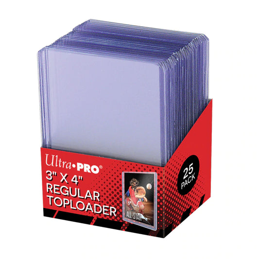 Ultra Pro 3" x 4" Clear Regular Toploaders (25ct) for Standard Size Cards