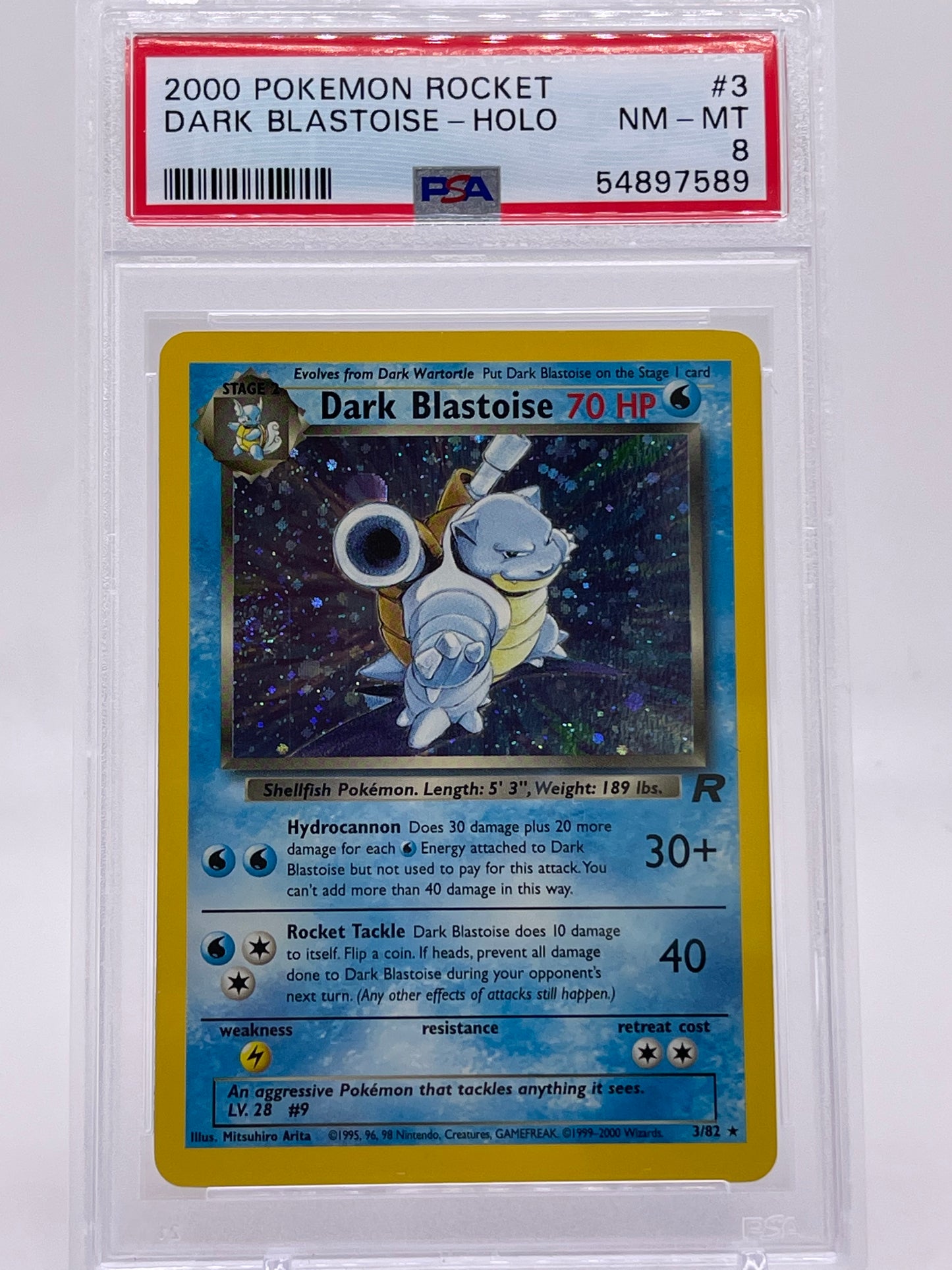 Pokemon TCG: Rocket Dark Blastoise PSA 8