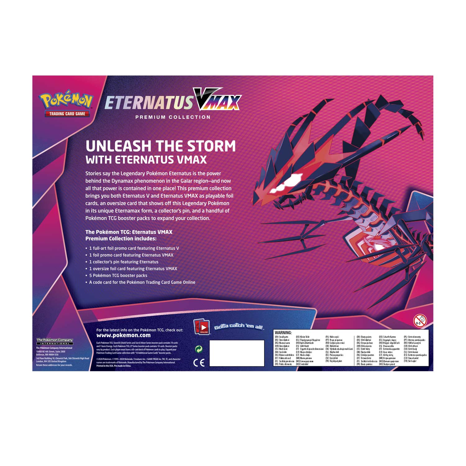 Pokmon TCG: Eternatus VMAX Premium Collection T'z Toys & Games Pokmon TCG: Eternatus VMAX Premium Collection T'z Toys & Games